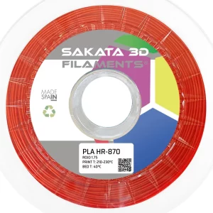 Filamento Rojo HR-PLA INGEO 3D870 -1KG - 1.75mm - Sakata3D