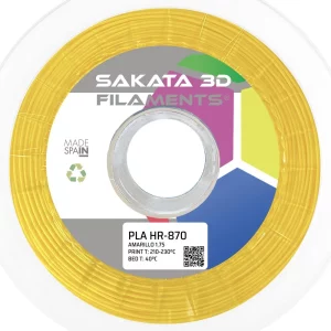 Filamento Amarillo HR-PLA INGEO 3D870 -1KG - 1.75mm - Sakata3D