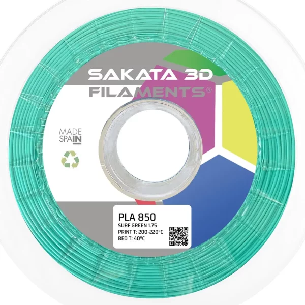 Filamento PLA INGEO 3D850 Surf Green 1Kg 1.75mm Sakata