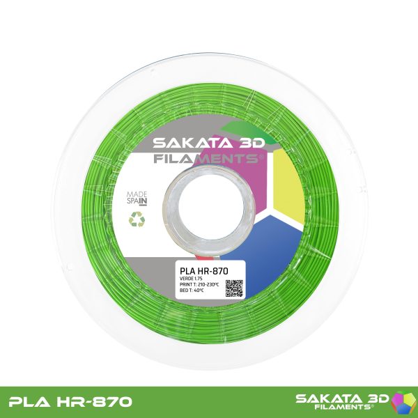 Filamento Verde HR-PLA INGEO 3D870 -1KG - 1.75mm - Sakata3D