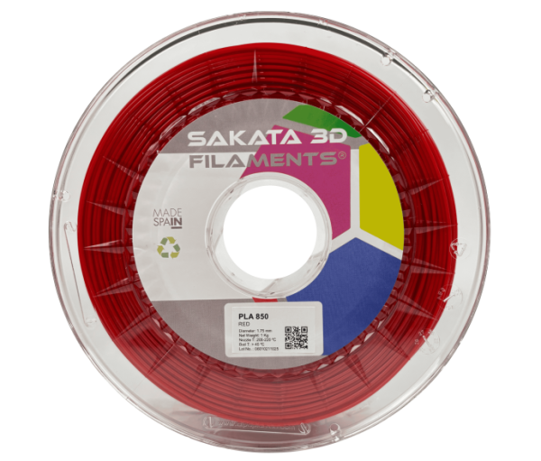 Filamento PLA INGEO 3D850 Rojo 1Kg 1.75mm Sakata