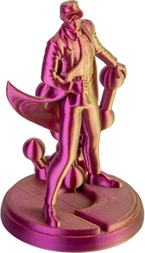 PLA Dual Silk Aubergine Panchroma (Lime-Magenta) 1kg 1,75mm - Imagen 3