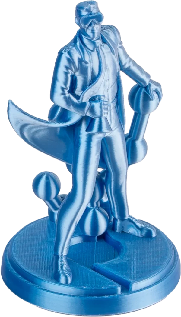 PLA Dual Silk Beluga Panchroma (Silver-Blue) 1kg 1,75mm - Imagen 3