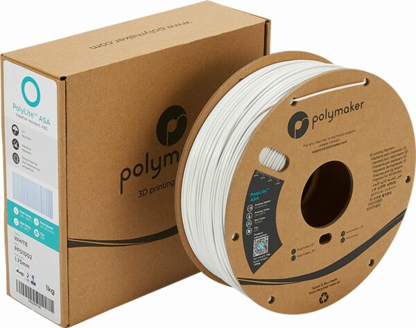ASA Polymaker PolyLite Blanco 1kg 1,75mm - Imagen 3