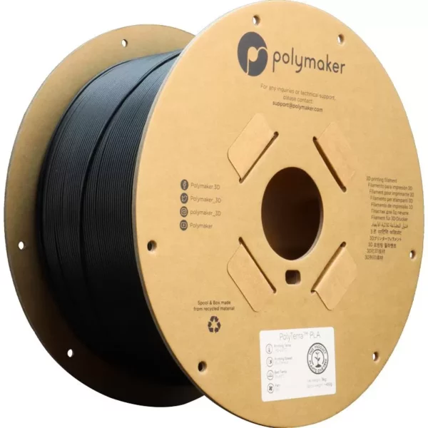 PLA Panchroma PolyMaker Negro (Charcoal Black) (Antiguo PolyTerra) 3kg 1.75 mm
