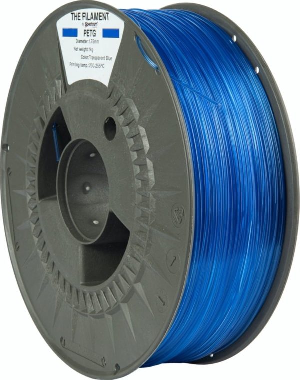 PETG The Filament by Spectrum Transparent Blue 1kg 1.75mm